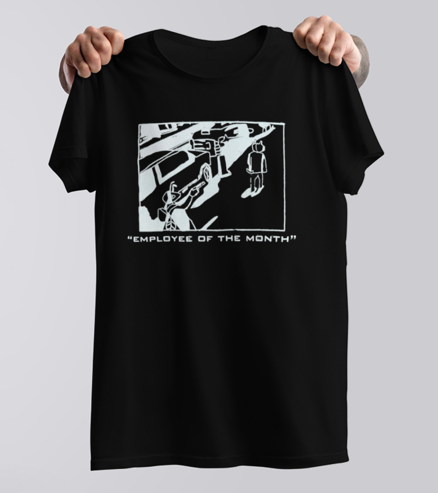 Employee Of The Month Comic Style Action Scene T-Shirt