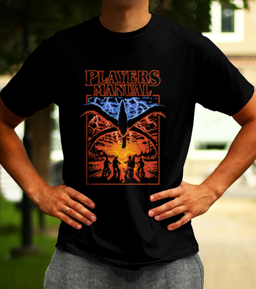Players Manual Stranger Things Demogorgon Lightning T-Shirt