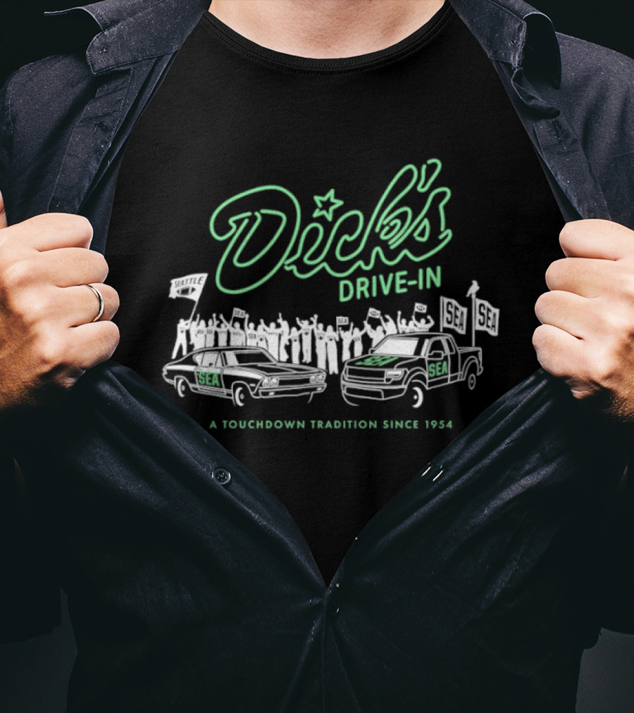 Dick's Drive In Seattle Seahawks Touchdown Tradition Since 1954 T-Shirt
