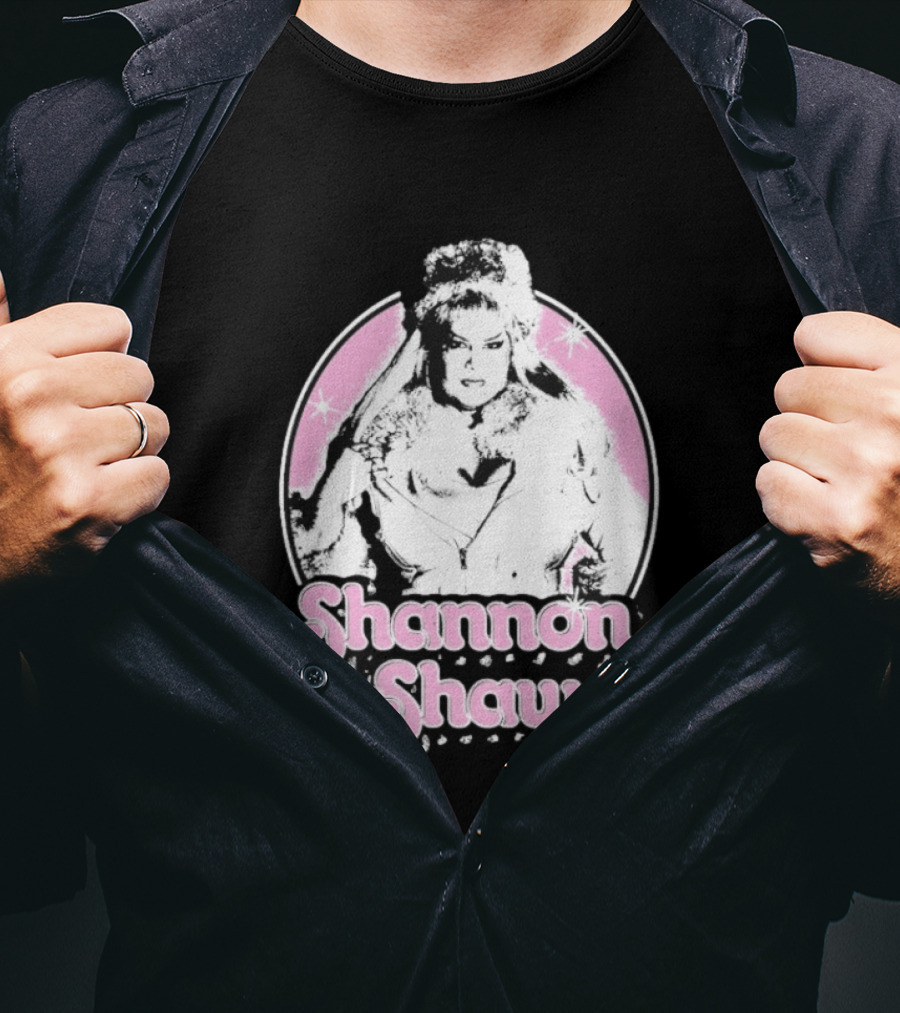 Shannon Shaw Fur Coat Glamour Pink Starry T-Shirt
