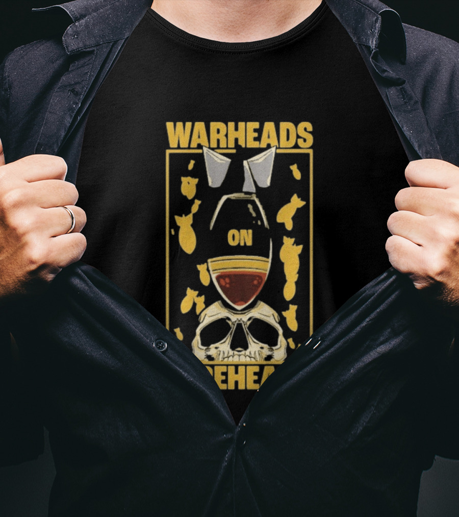 Warheads On Foreheads Skull With Bombs And Paratrooper Wings T-Shirt