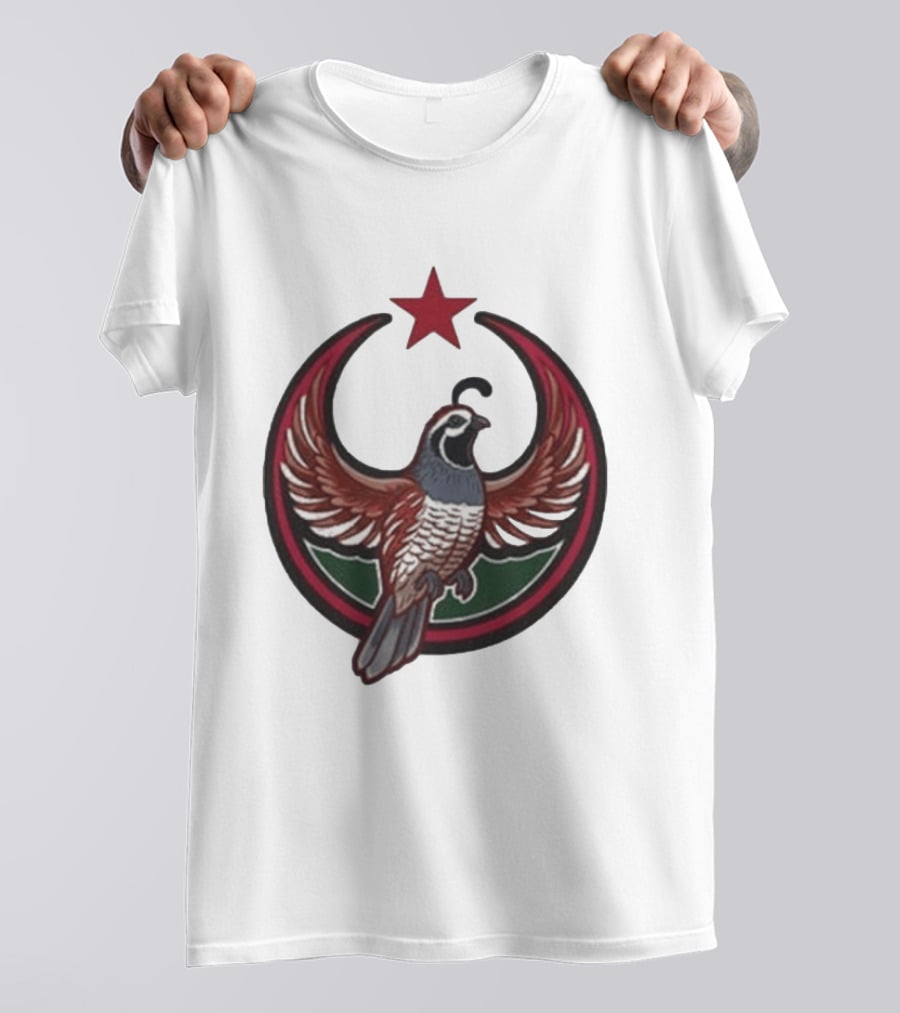 California Quail Rebel Crescent Star T-Shirt