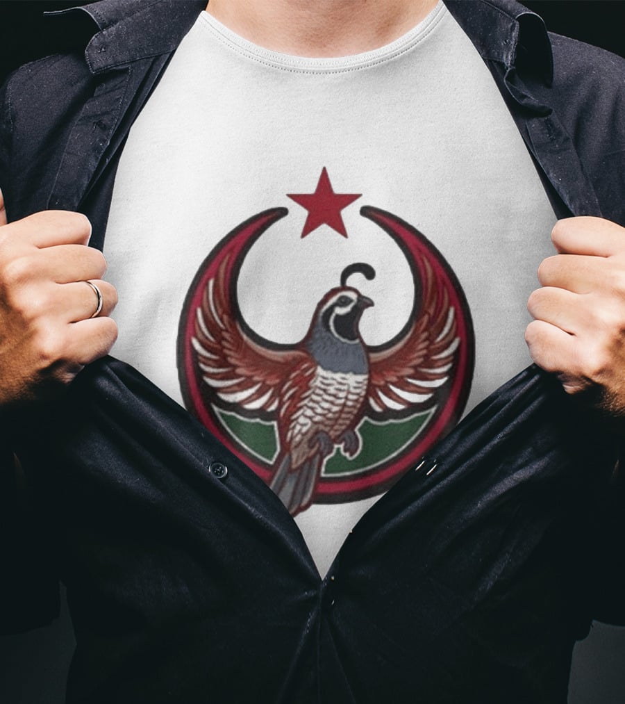 California Quail Rebel Crescent Star T-Shirt