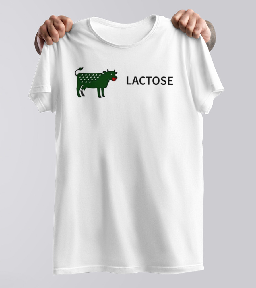 Lactose Cow 2026 Eating Red Apple T-Shirt