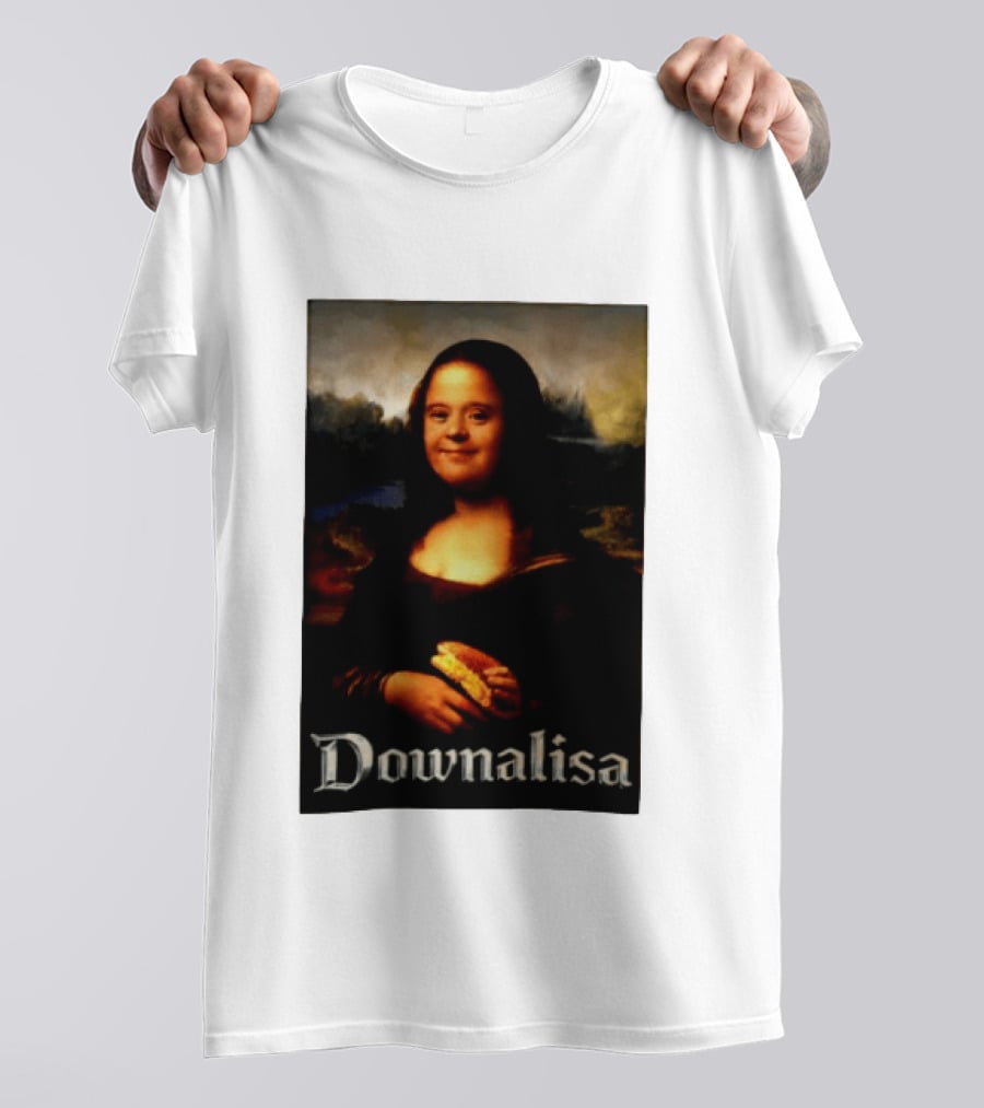 Downalisa Mona Lisa Parody Featuring T-Shirt