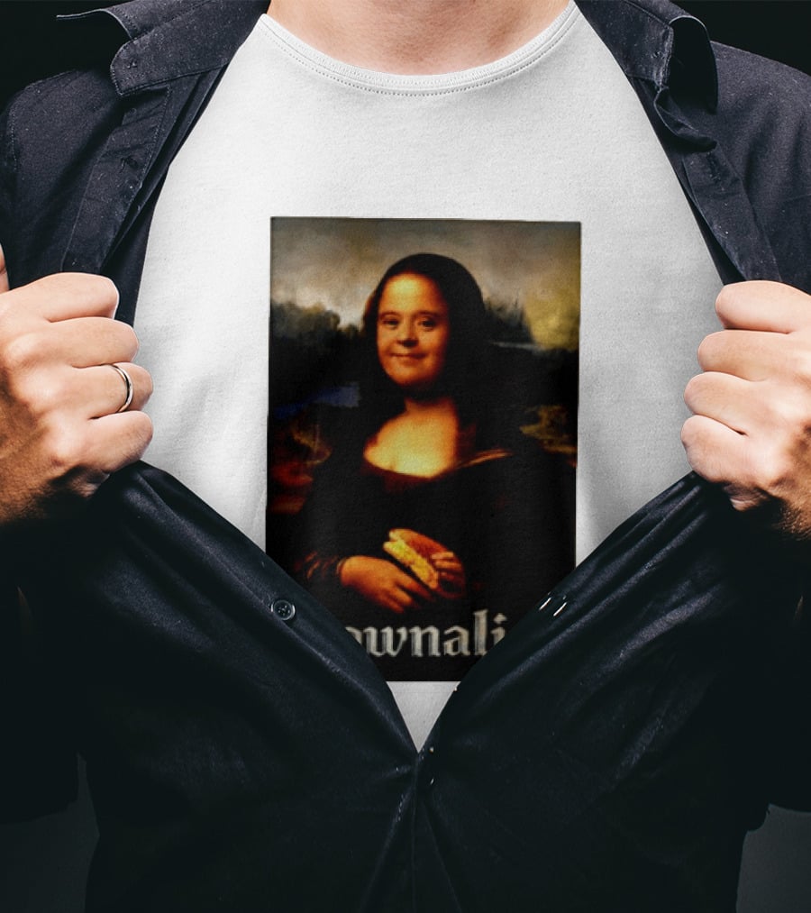 Downalisa Mona Lisa Parody Featuring T-Shirt