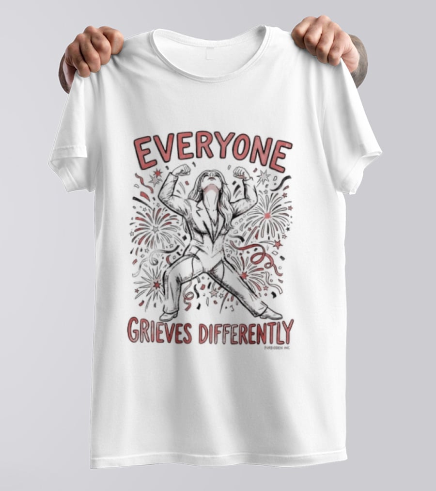 Everyone Grieves Differently Powerful Expression With Bold Red Accents T-Shirt