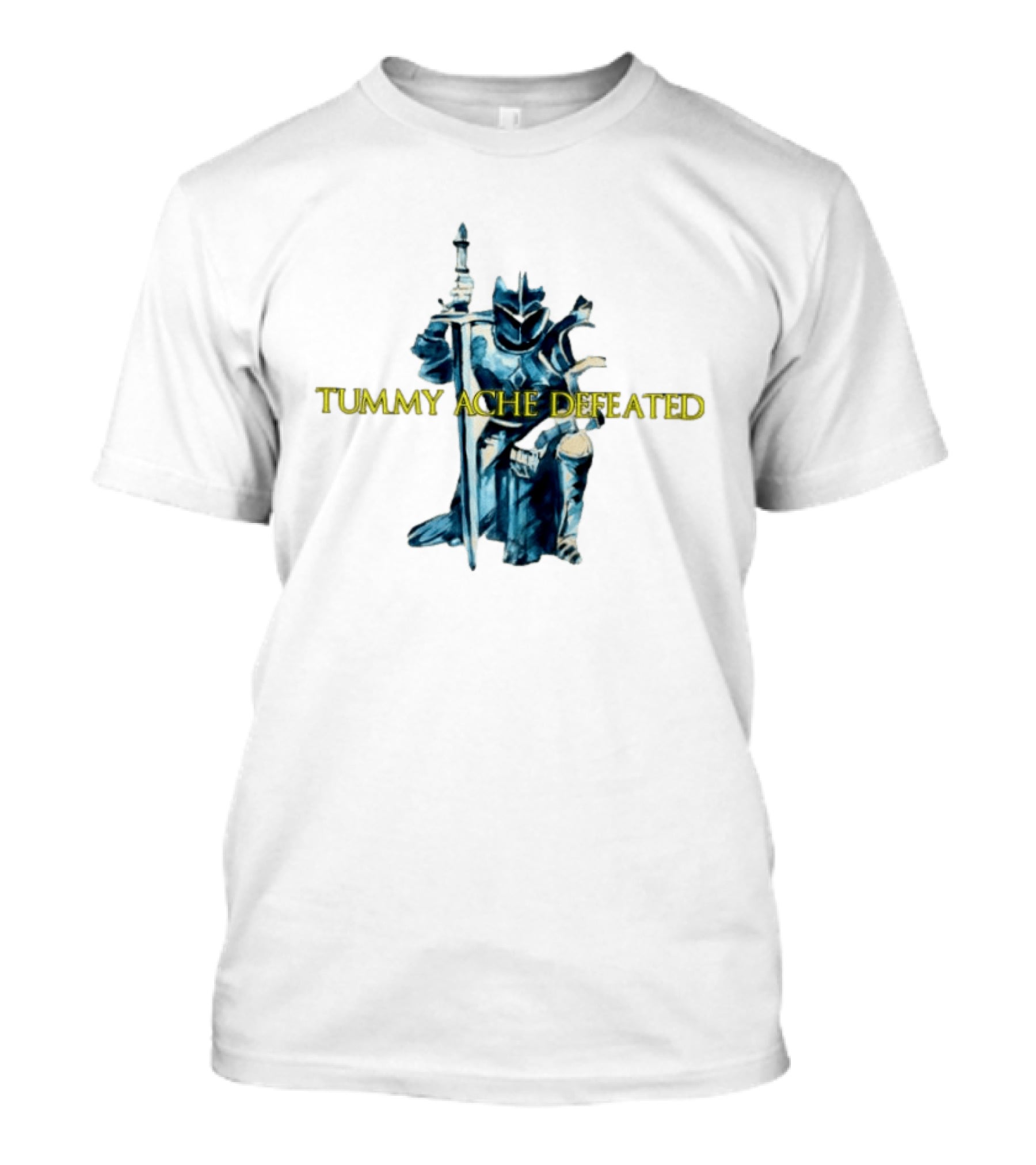 Tummy Ache Defeated Medieval Knight T-Shirt