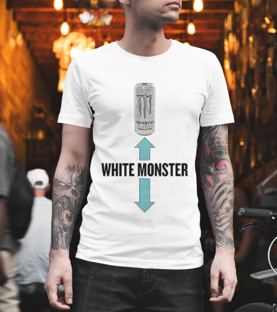 Monster Energy Zero Ultra White Monster Can T-Shirt