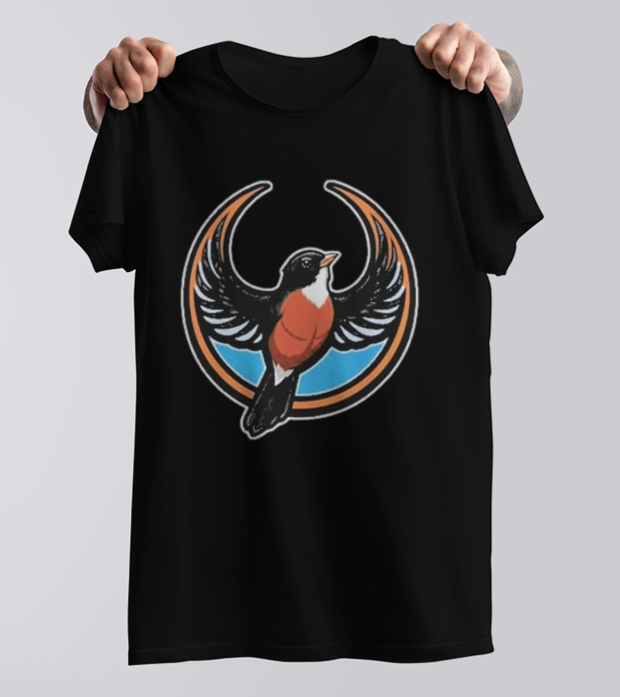 American Robin Rebel Resistance Michigan Wisconsin State Bird T-Shirt