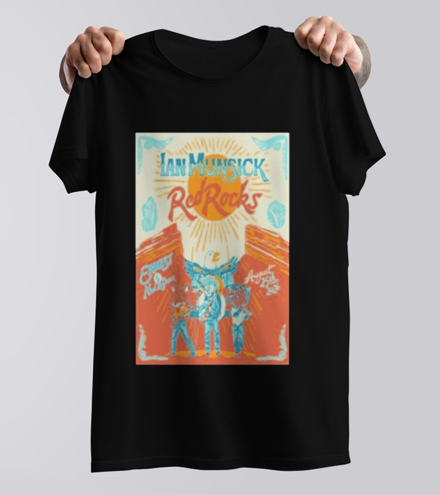 Ian Munsick Red Rocks Morrison Colorado August 25 2026 Concert Event T-Shirt