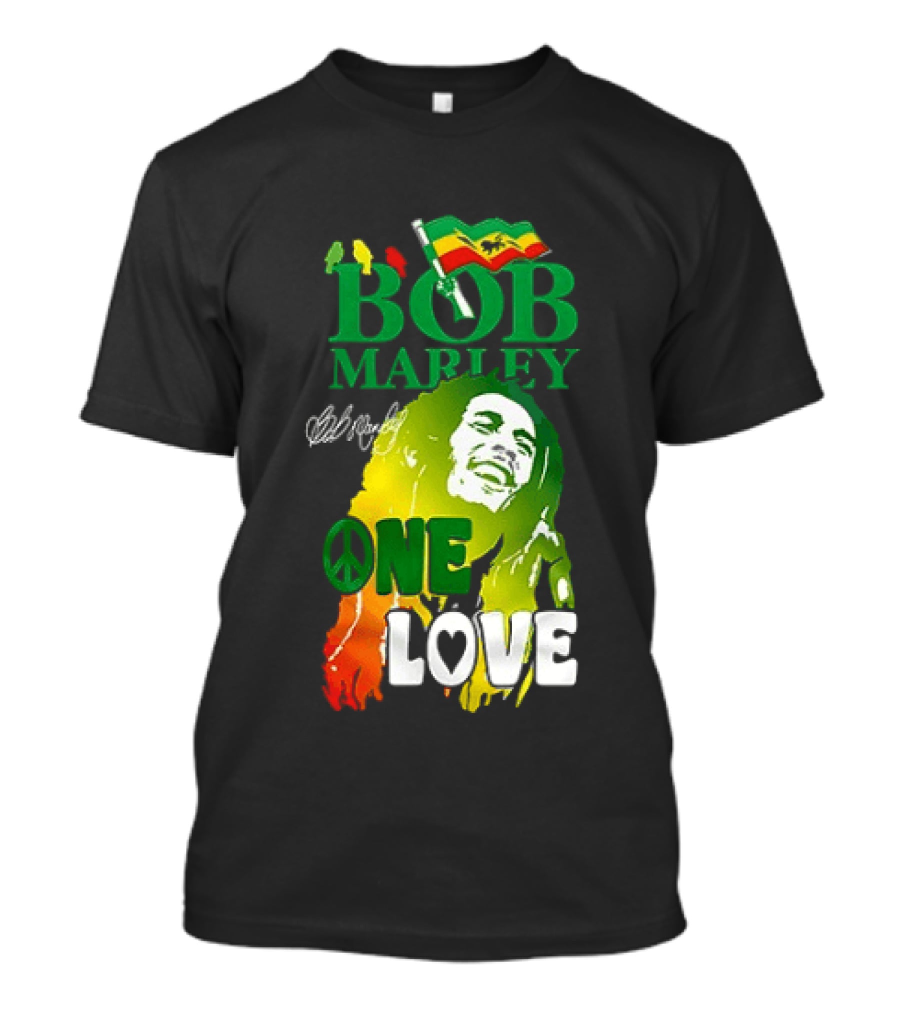 Kansas City Chiefs Bob Marley One Love Peace T-Shirt