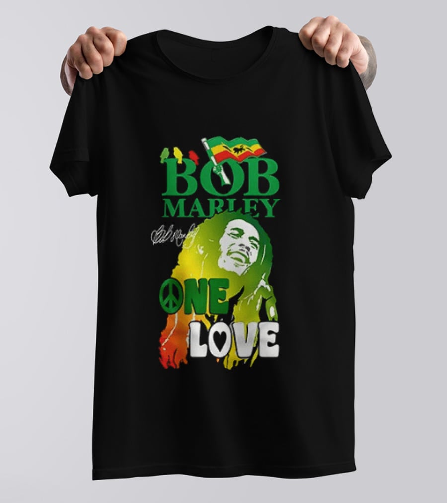 Kansas City Chiefs Bob Marley One Love Peace T-Shirt