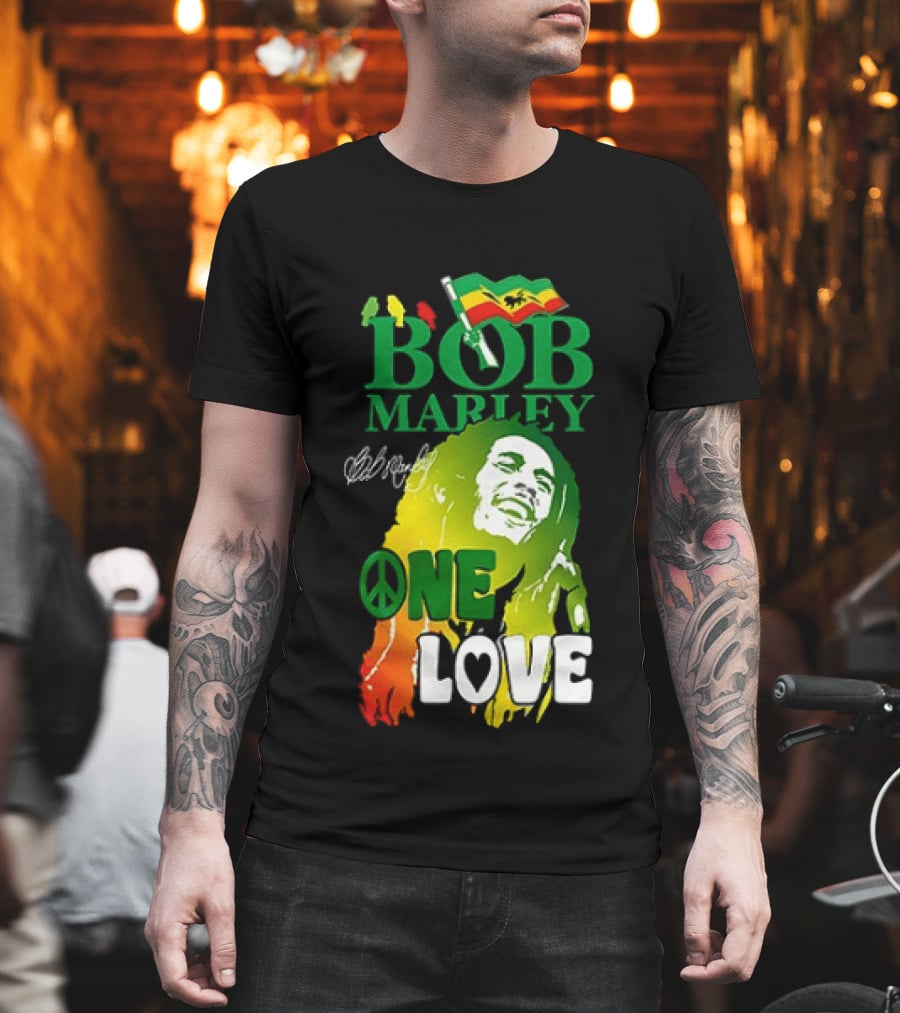 Kansas City Chiefs Bob Marley One Love Peace T-Shirt