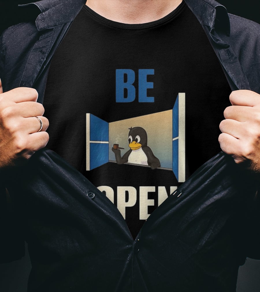 Penguin Be Open Smoking Pipe T-Shirt
