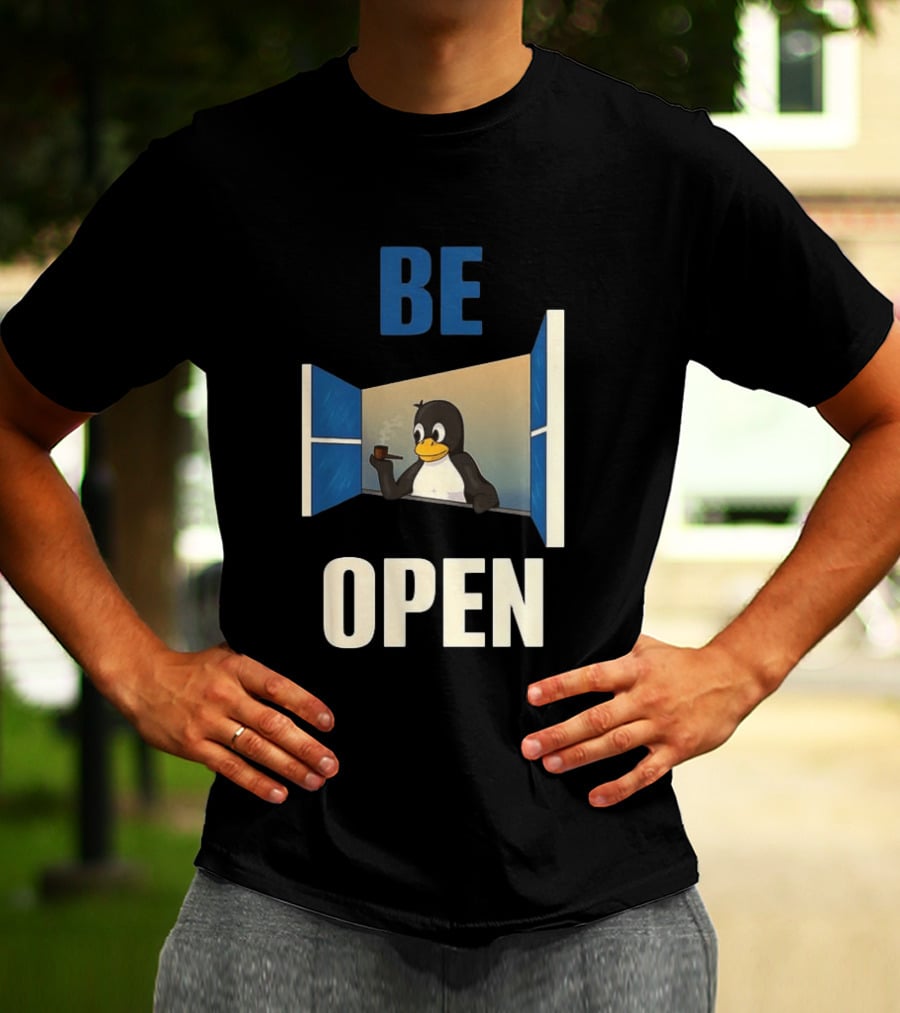 Penguin Be Open Smoking Pipe T-Shirt