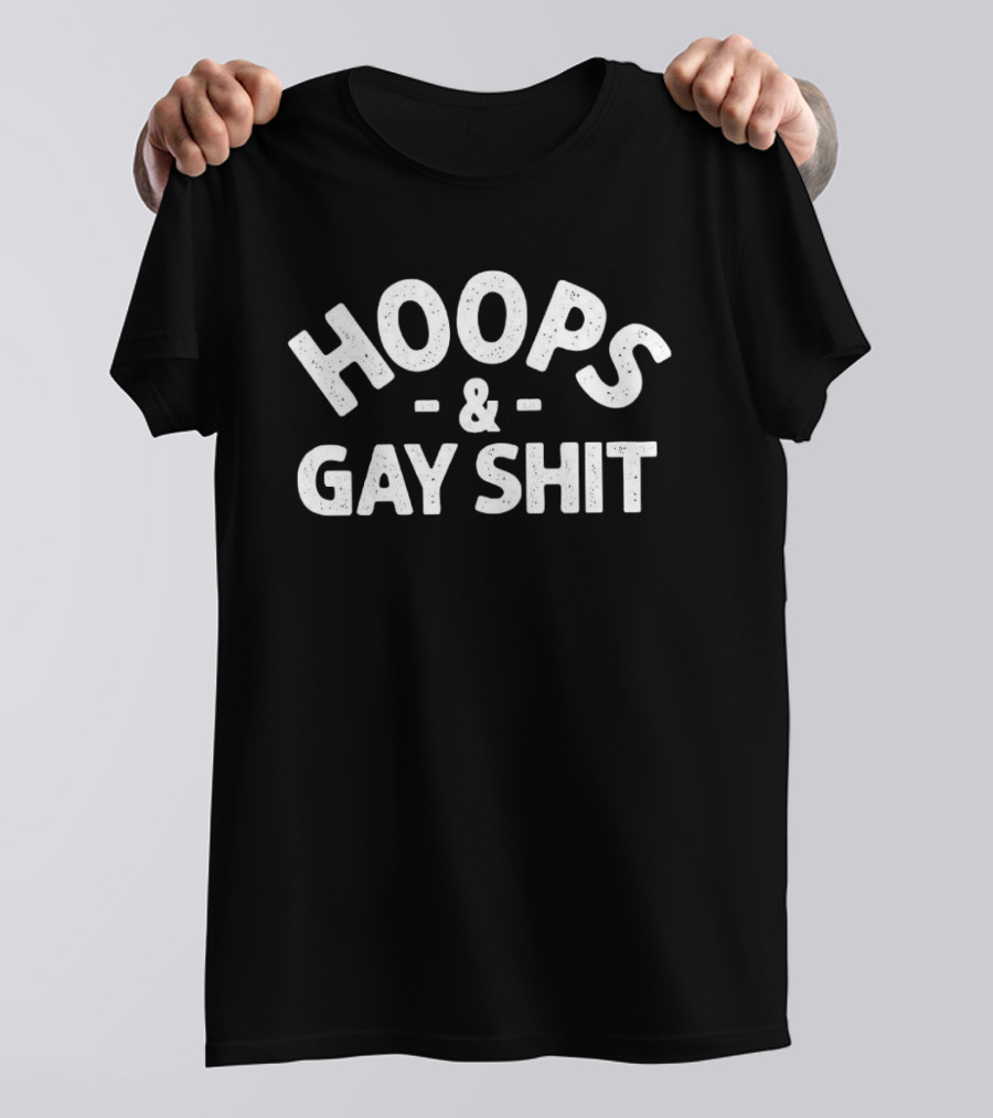 Sarah Spain Hoops & Gay Shit Curved T-Shirt