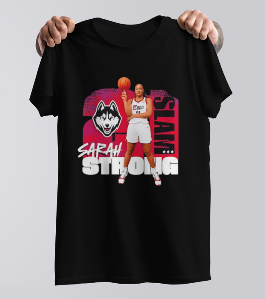 SLAM Sarah Strong UConn Huskies Basketball Player T-Shirt