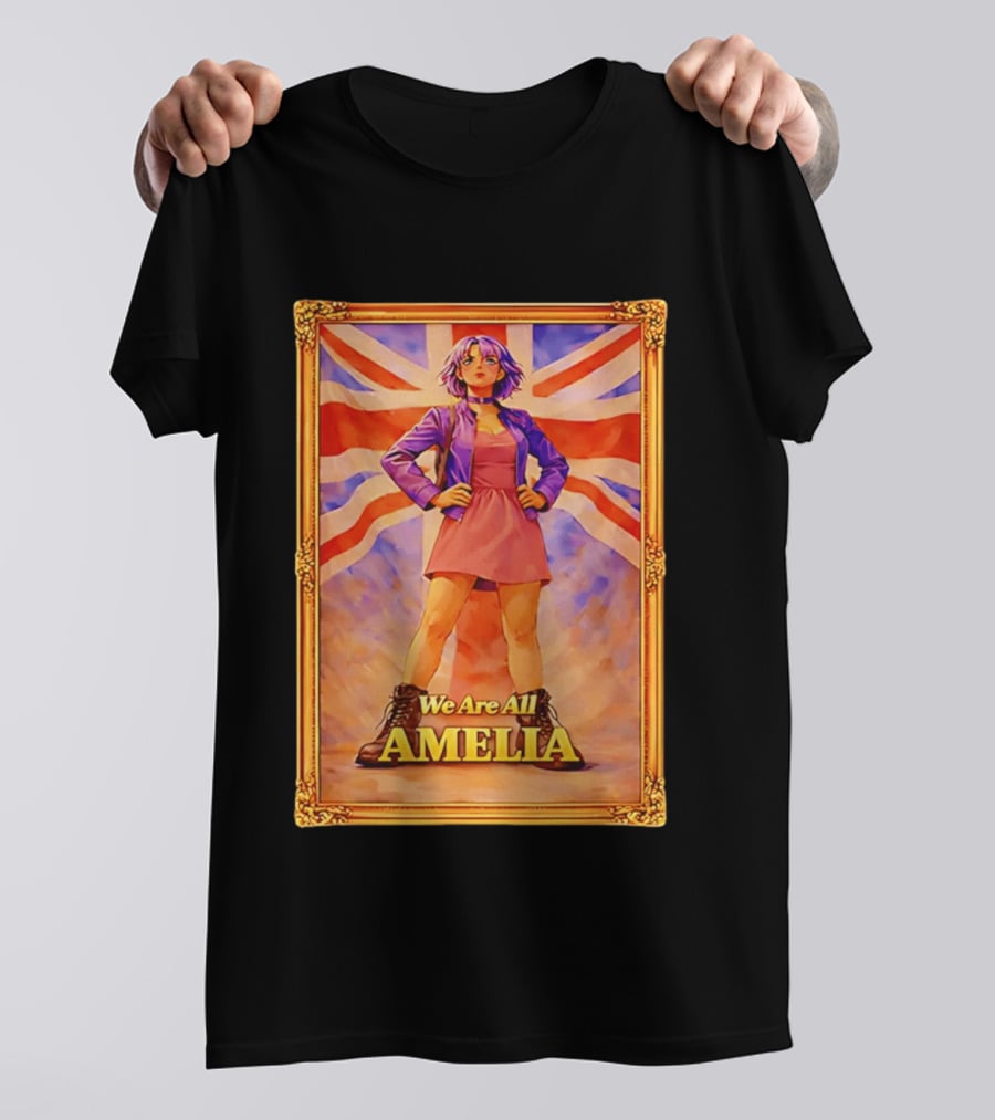 We Are All Amelia Union Jack British UK England Collection T-Shirt