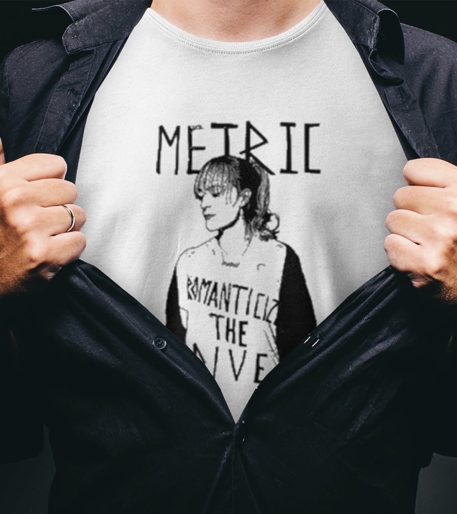 Metric Romanticize The Dive Bold Black And White T-Shirt