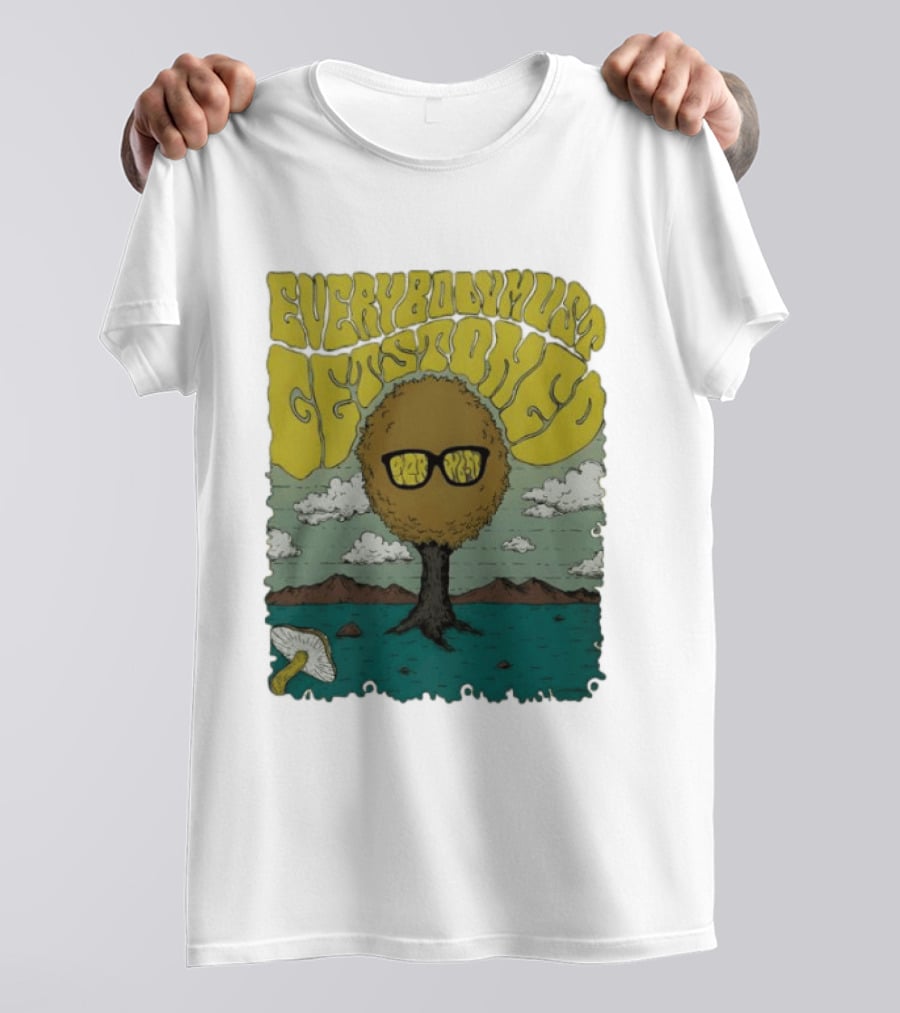 Everybody Must Get Stoned Bob Dylan Psychedelic Mushroom T-Shirt