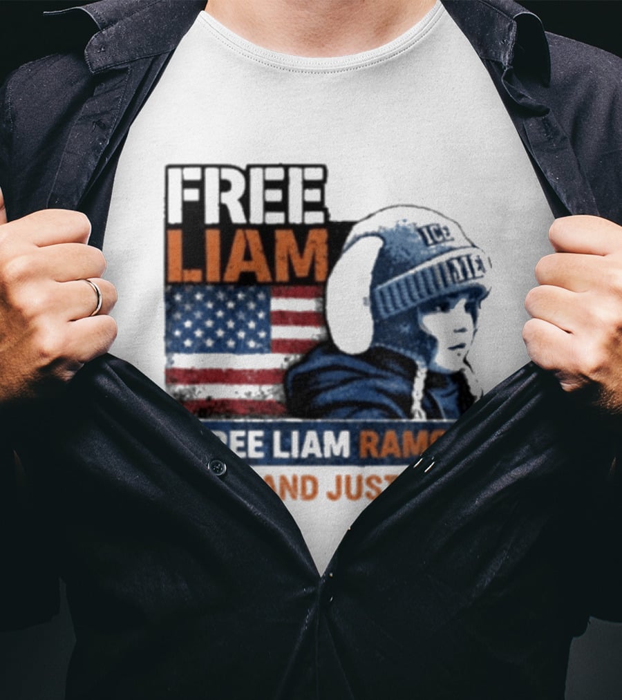 Free Liam Ramos Demand Justice American Flag Ice Hat T-Shirt