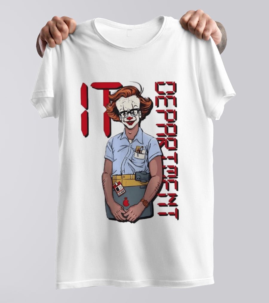 Pennywise IT Department Nerd Humor T-Shirt