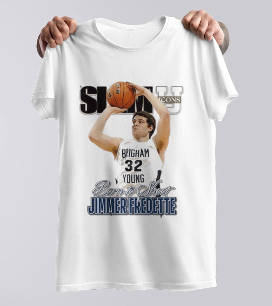 Slam U Icons Brigham Young 32 Born To Shoot Jimmer Fredette T-Shirt
