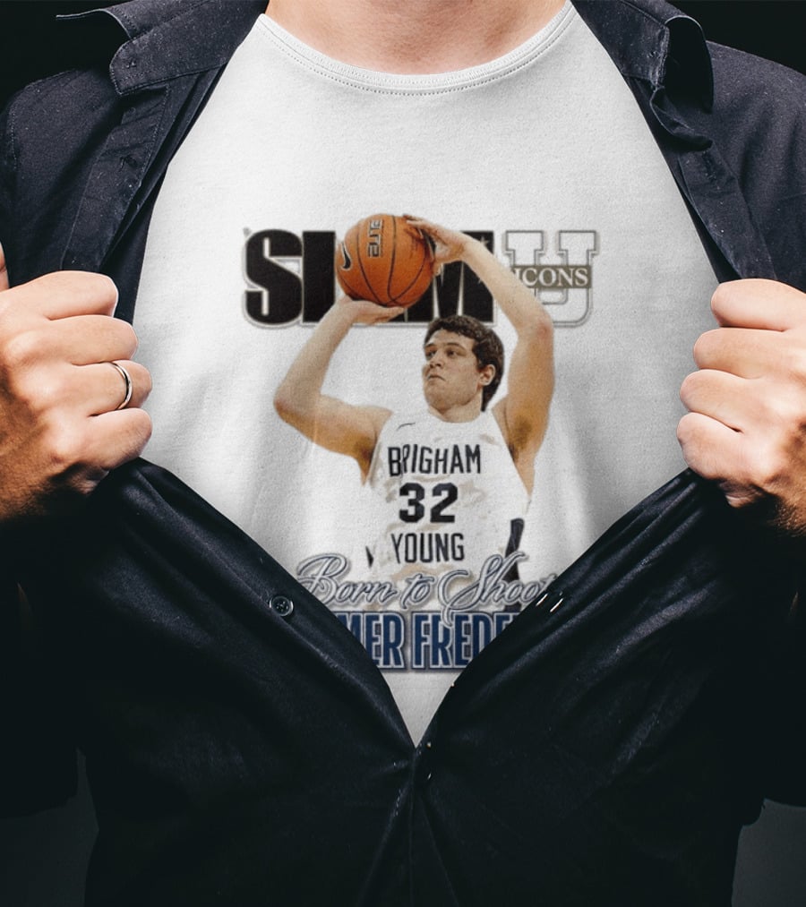 Slam U Icons Brigham Young 32 Born To Shoot Jimmer Fredette T-Shirt