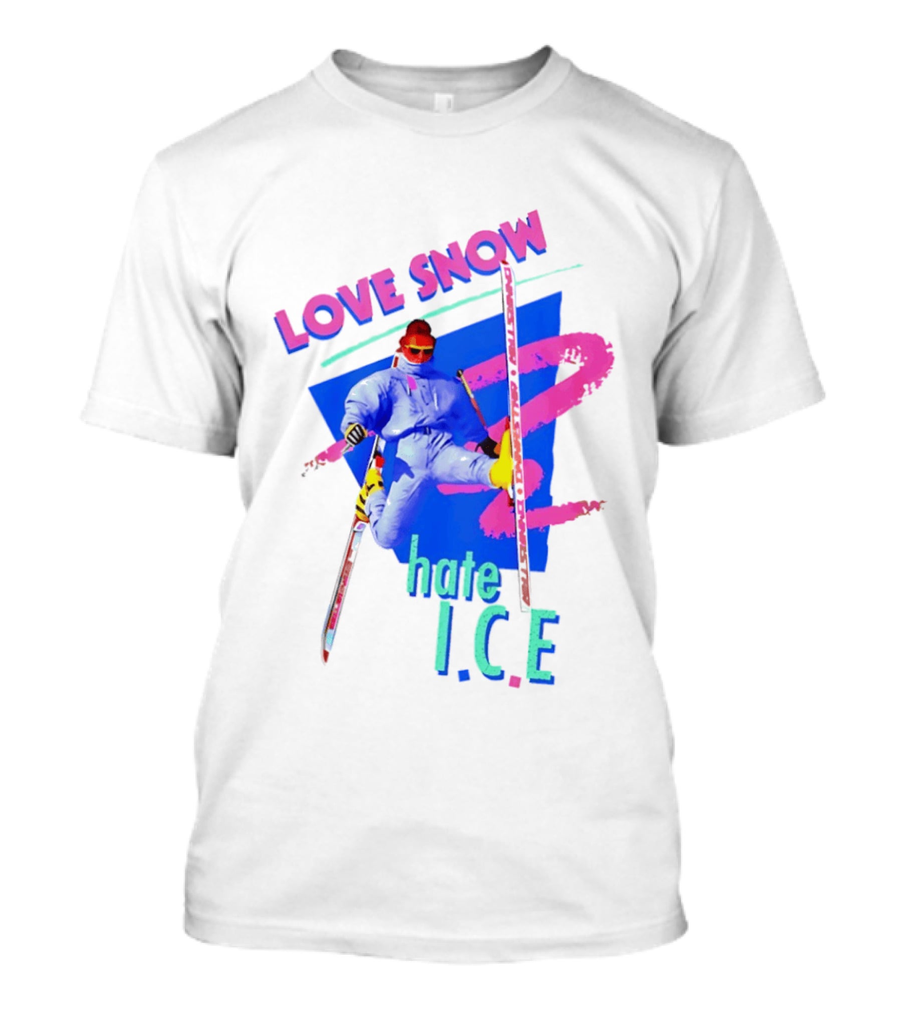 Love Snow Hate ICE Skiing T-Shirt