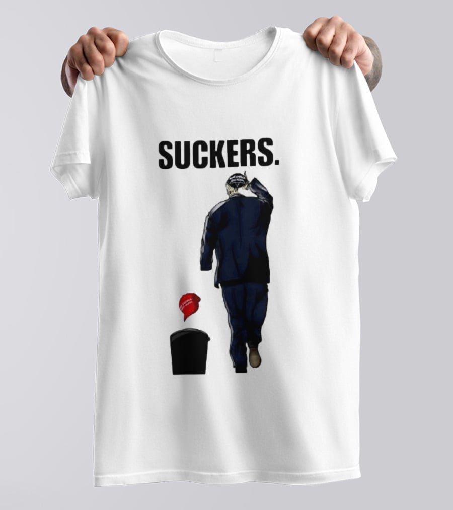 Suckers Trump MAGA Hat Trash Can T-Shirt
