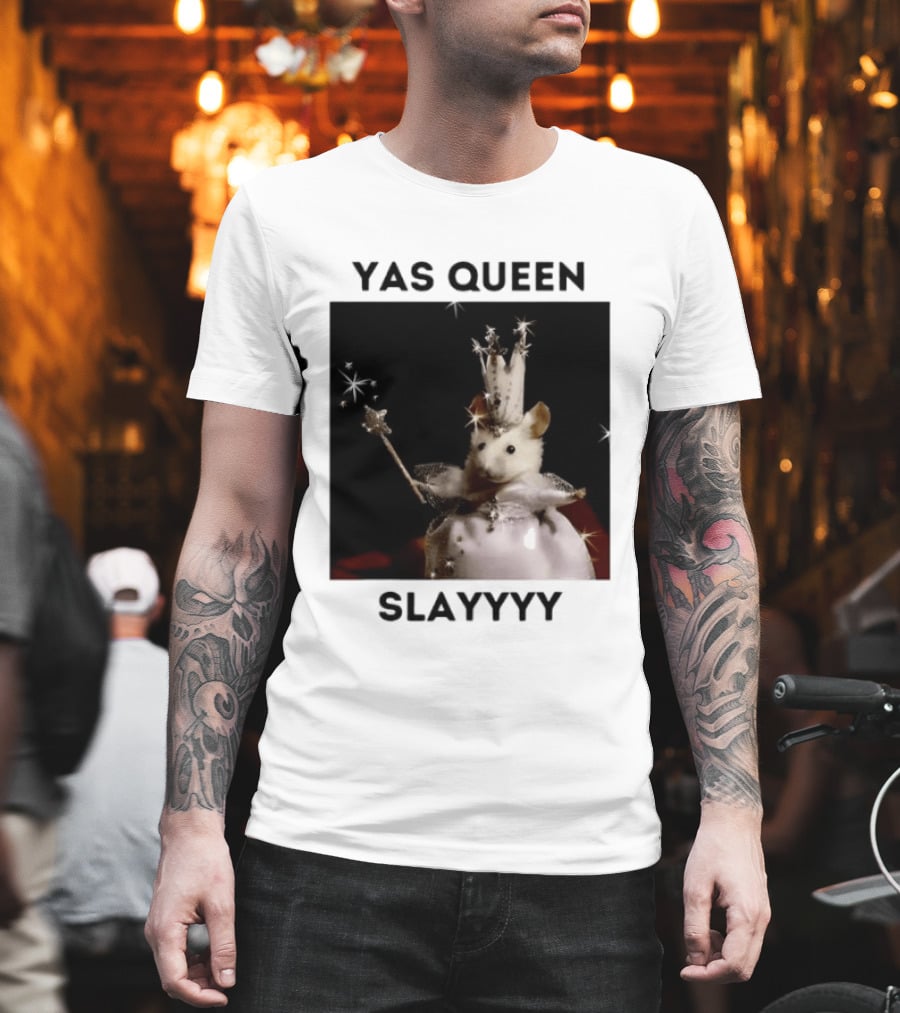 Yas Queen Slayyyy Mouse With Crown And Wand Magic T-Shirt