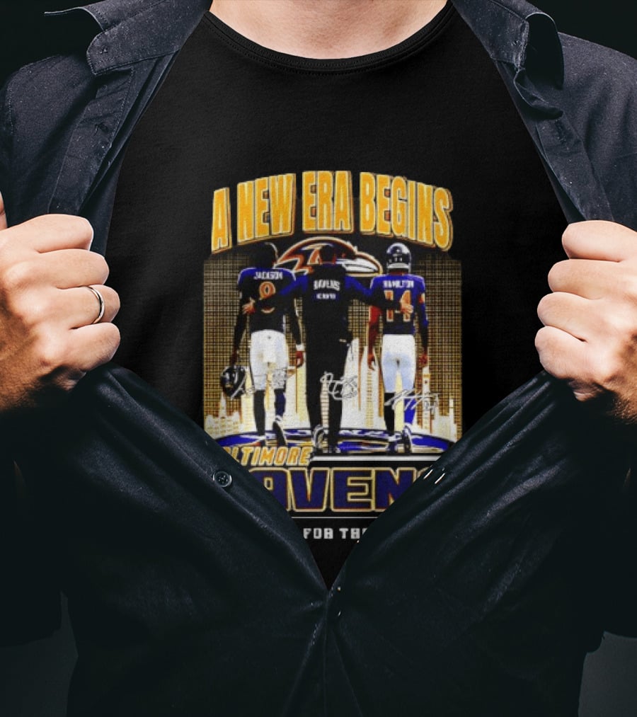 A New Era Begins Baltimore Ravens Jackson Lewis Hamilton Thank You For The Memories T-Shirt