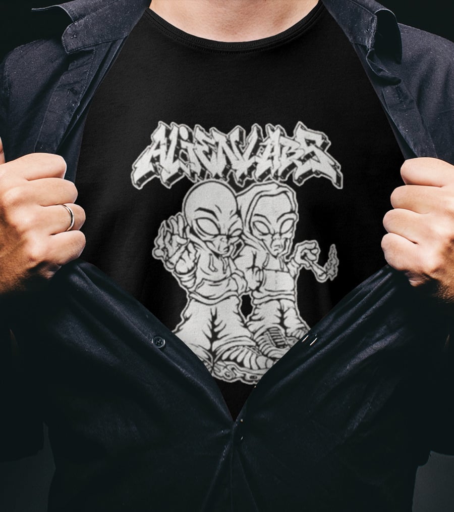 Alienlabs Cosmic Cigarettes Streetwear Style Alien Characters T-Shirt