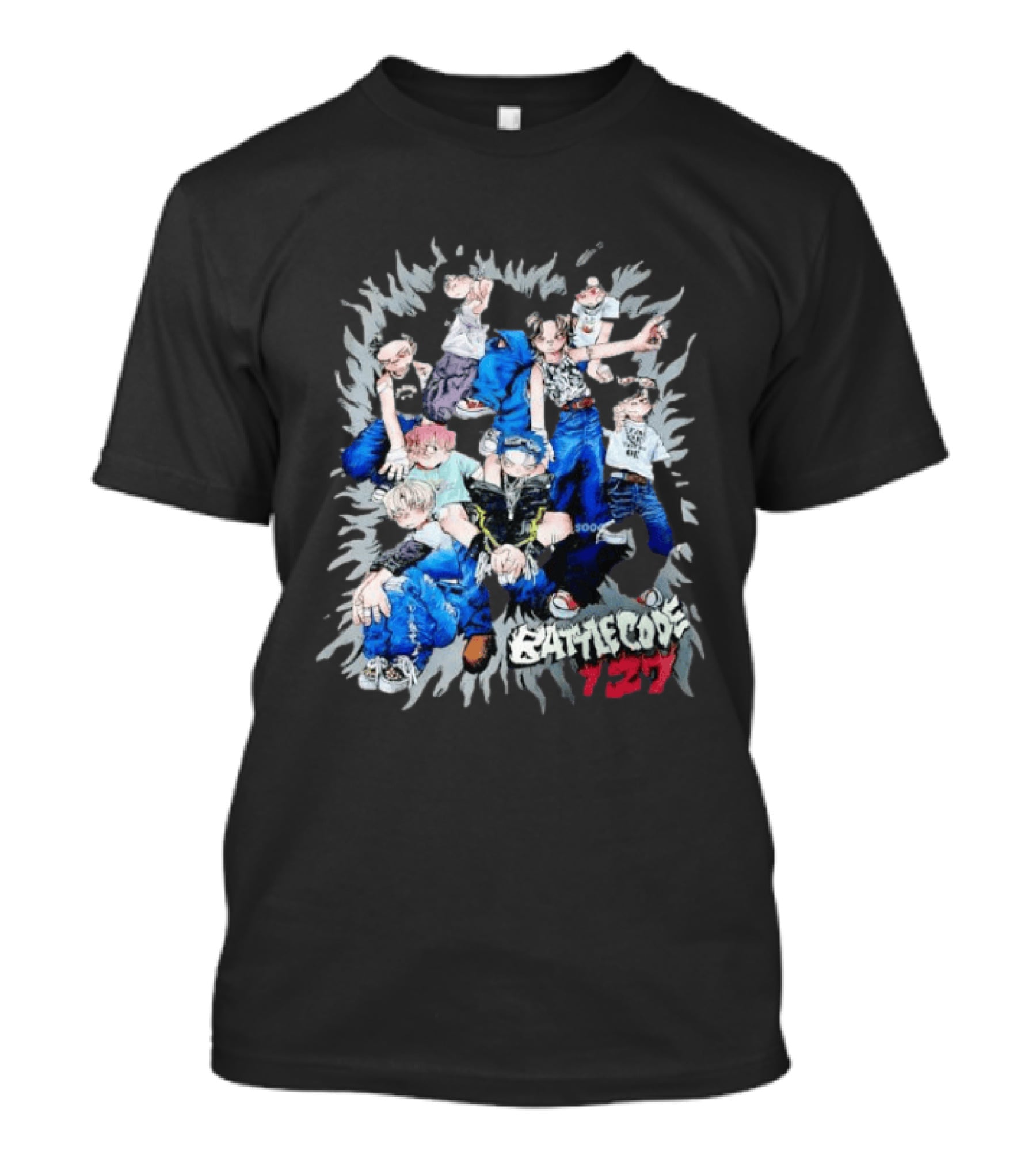 Battle Code 127 Anime Crew In Dynamic Poses T-Shirt