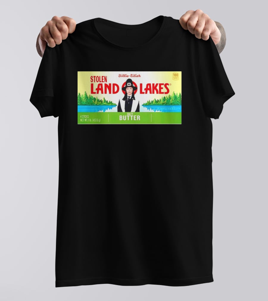 Billie Eilish Stolen Land O Lakes Salty Butter Anti ICE T-Shirt