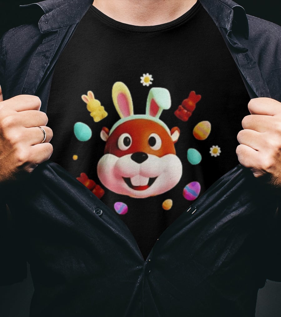 Bucees Easter Bunny Celebration With Colorful Eggs And Gummy Bears T-Shirt