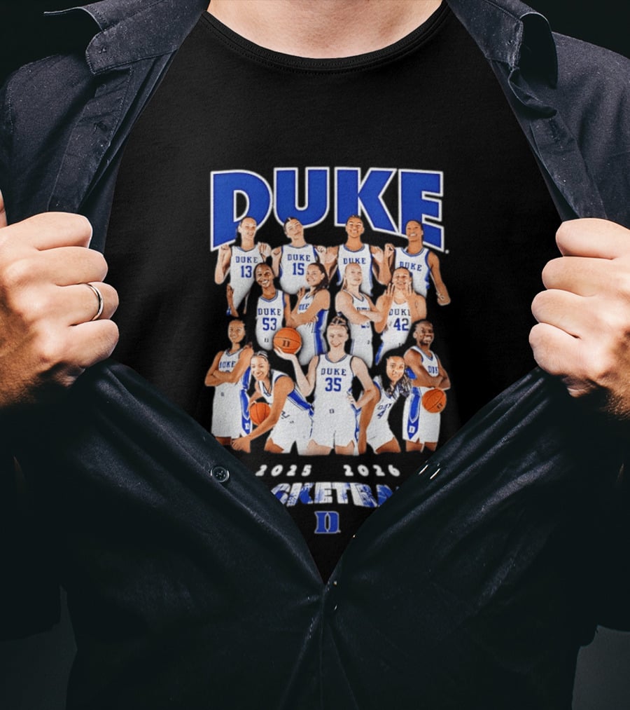 Duke Blue Devils Women's Basketball Team 2025 2026 Collage T-Shirt