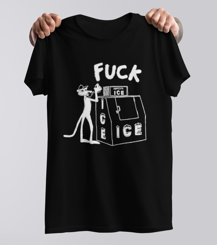 Fuck ICE Pink Panther Iconic Protest T-Shirt
