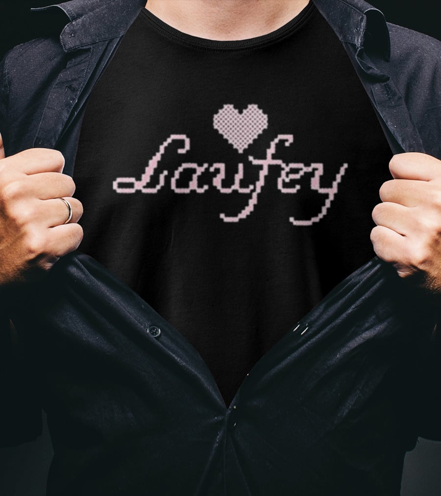 Laufey Heart Cross Stitch T-Shirt