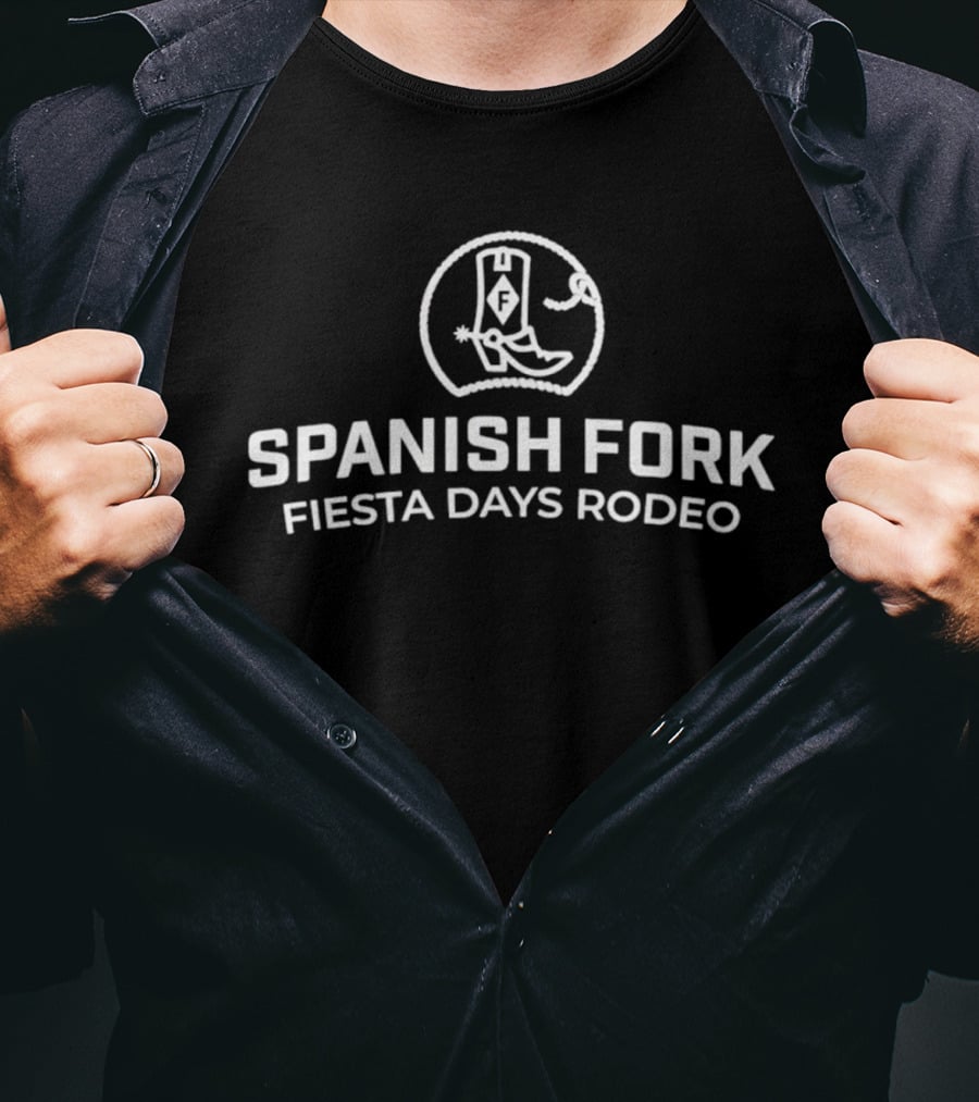 Spanish Fork Fiesta Days Rodeo Cowboy Boot And Spurs T-Shirt
