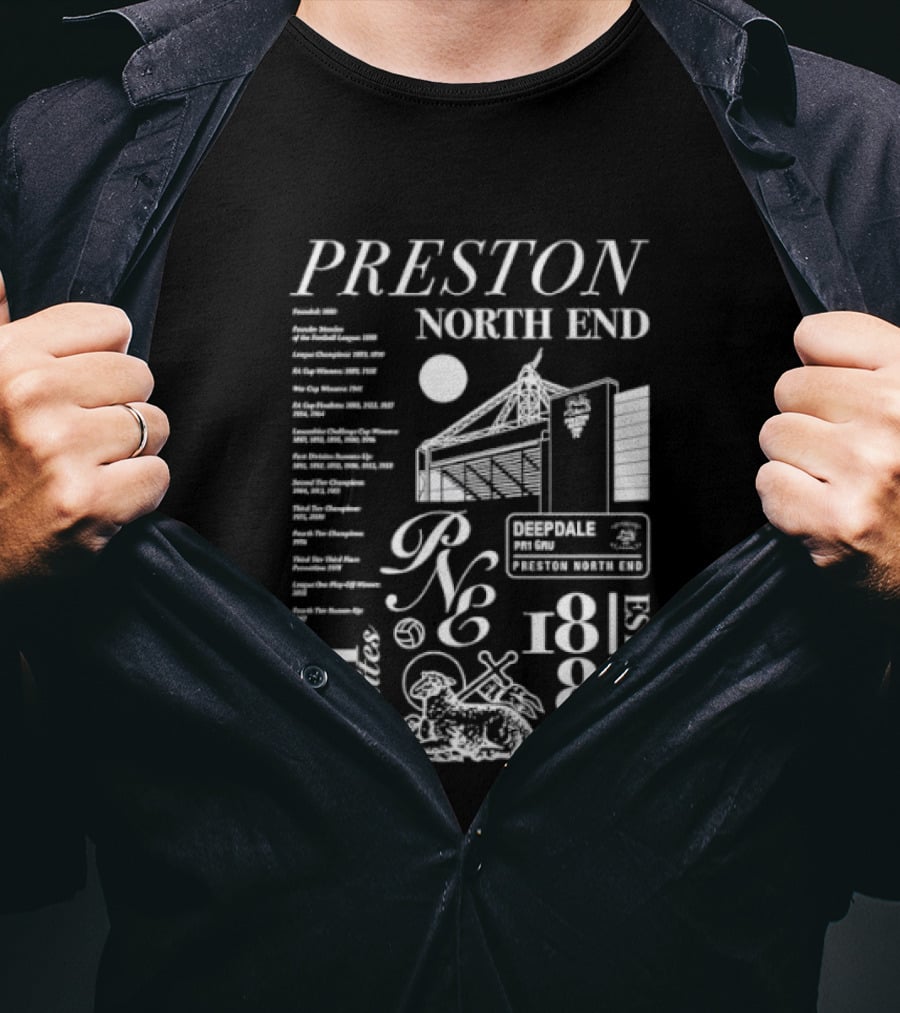 Preston North End Collection Lily Whites Est 1880 Football Heritage T-Shirt
