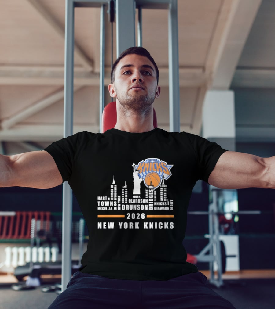 New York Knicks 2026 Players Name Of The Skyline City T-Shirt