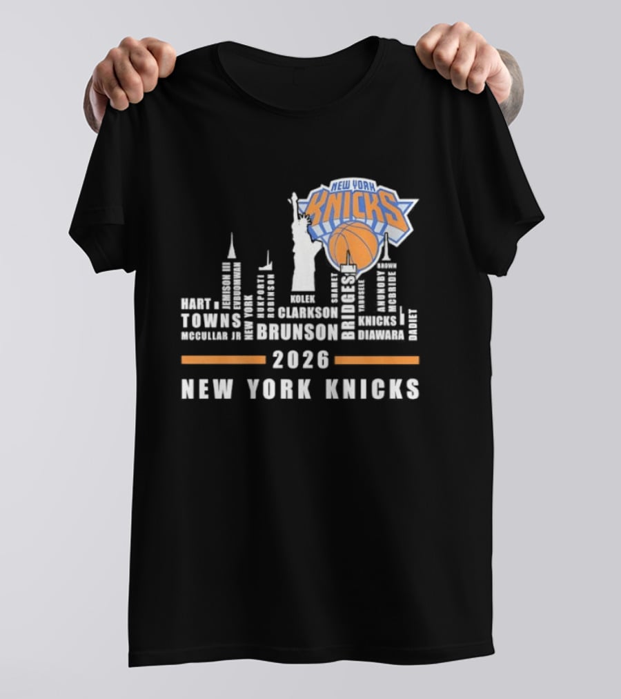 New York Knicks 2026 Players Name Of The Skyline City T-Shirt