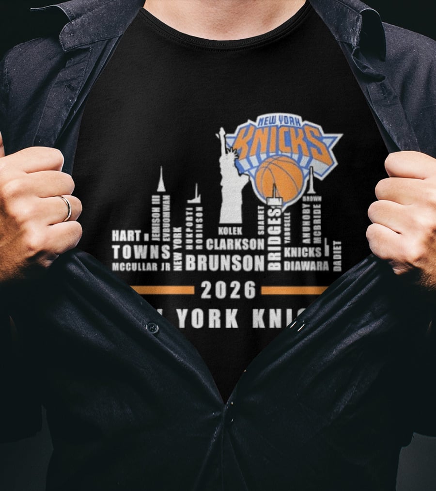 New York Knicks 2026 Players Name Of The Skyline City T-Shirt