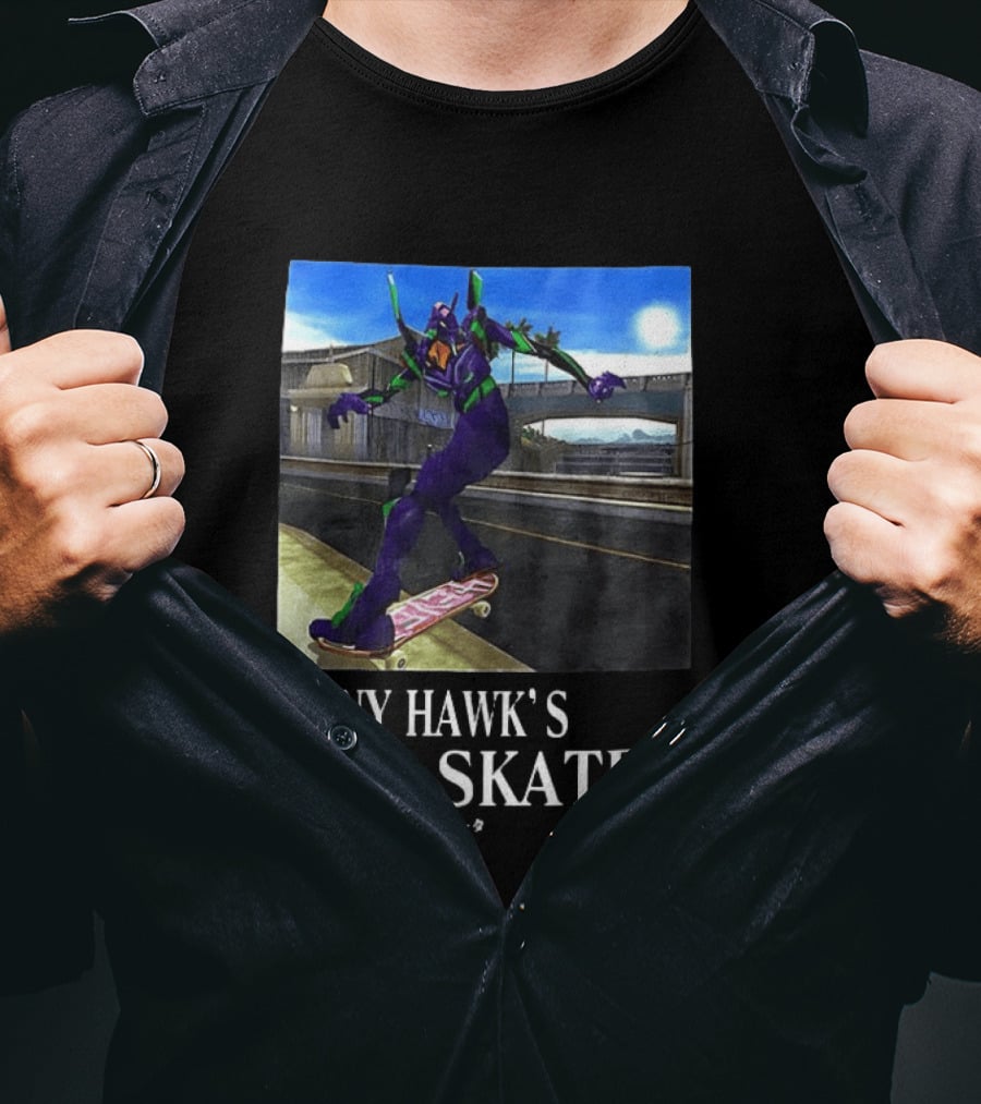 Tony Hawk's Pro Skater 3 Evangelion Crossover Skating Scene T-Shirt