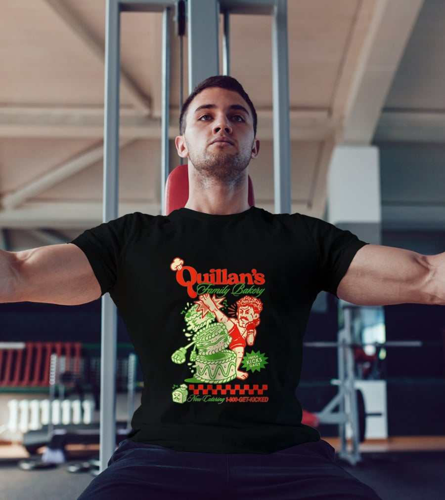 Quillan's Family Bakery Fresh Kicks Daily 1 800 Get Kicked T-Shirt