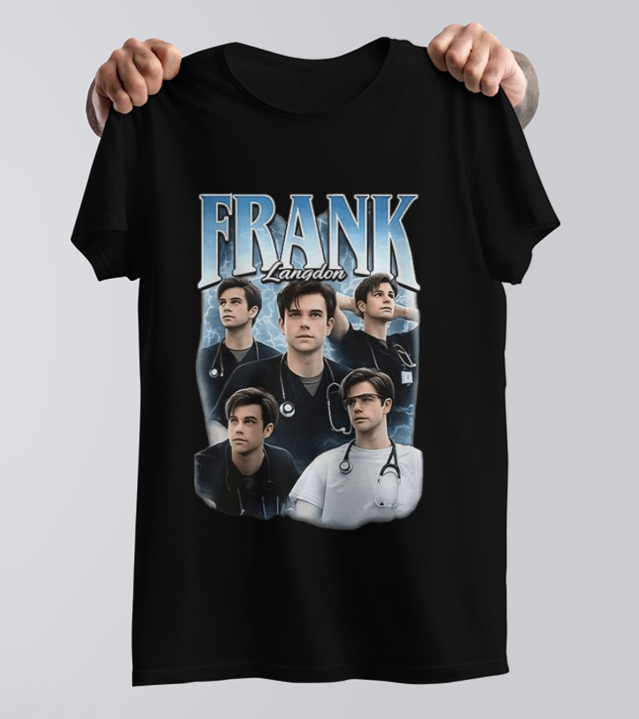 FRANK Langdon Doctor Character Lightning Background Stethoscope T-Shirt