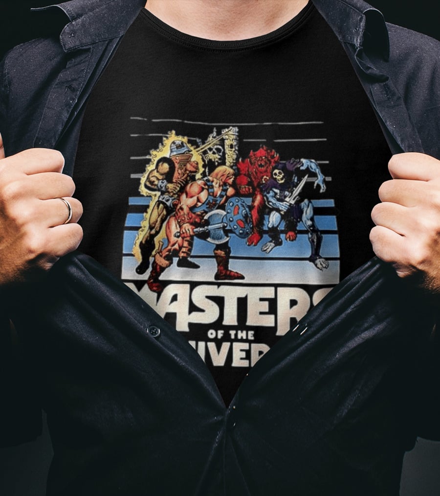 Masters Of The Universe He Man And Skeletor Battle Scene T-Shirt