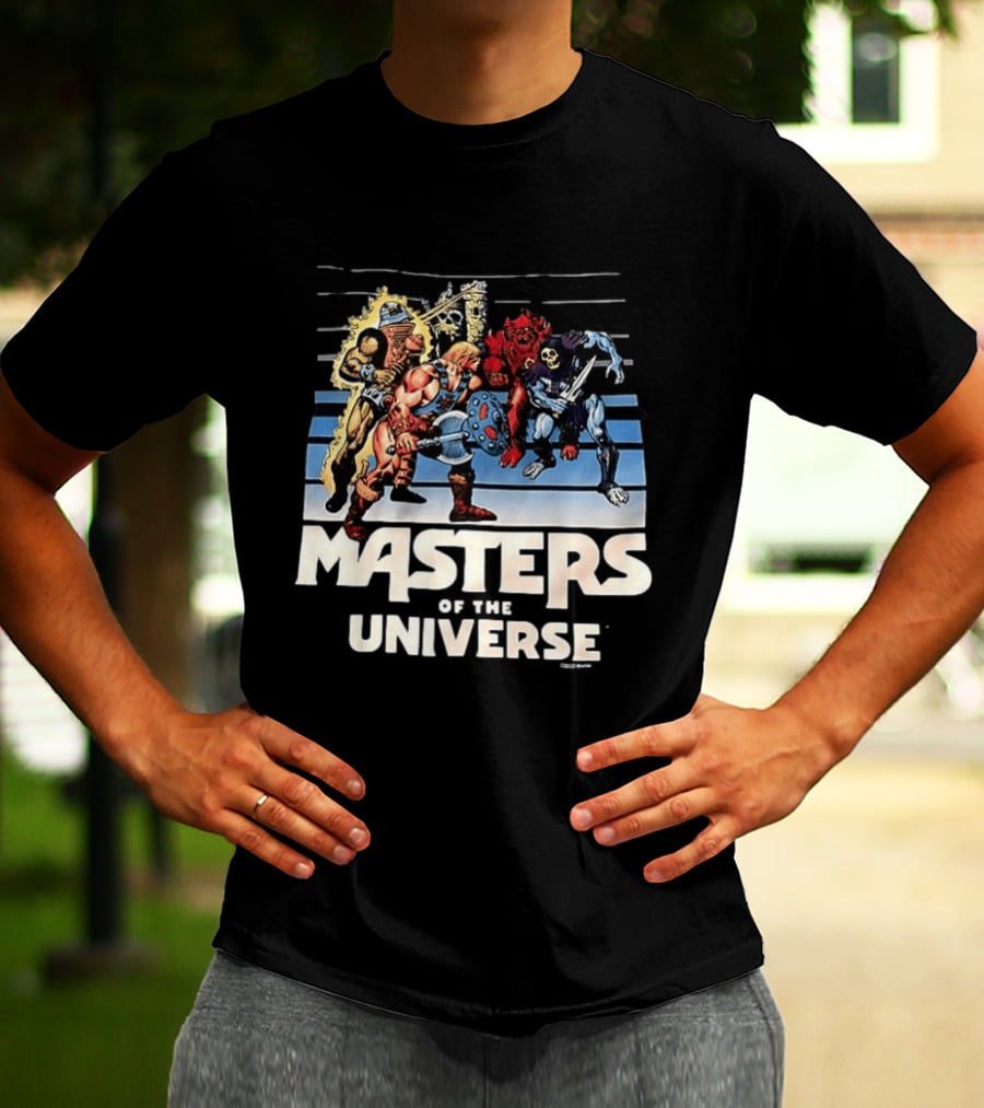 Masters Of The Universe He Man And Skeletor Battle Scene T-Shirt